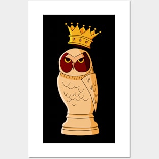 Owl Chess Posters and Art